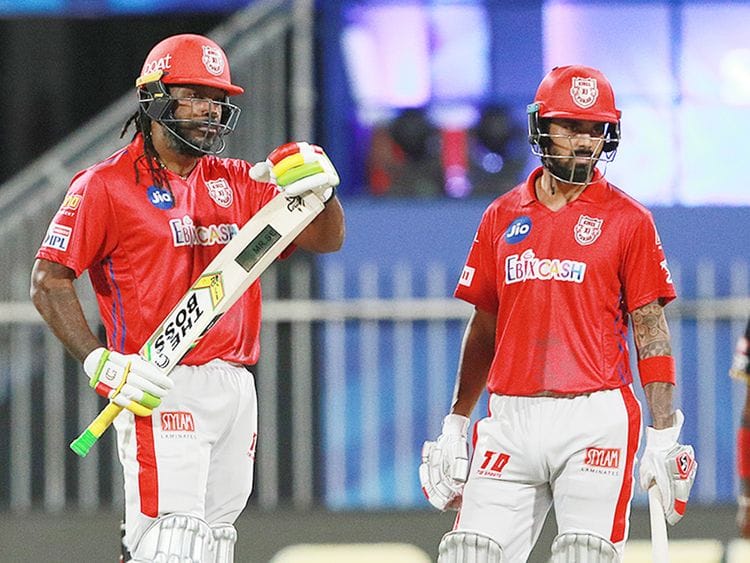 Chris Gayle (left) and KL Rahul
