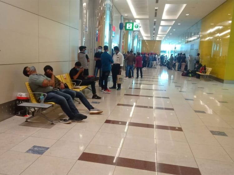 Stranded Indian passengers 