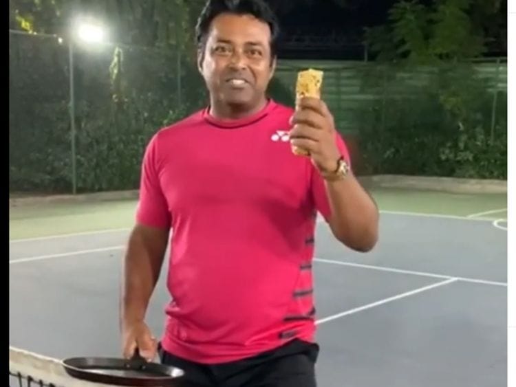 Leander Paes takes part in Nick Kyrgios' #NoMessChallenge