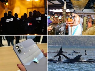 News in pictures: French teacher beheading; Iphone sold in a jiffy; 300 million in India to get COVID vaccine; Kerala temple reopens; Justin Bieber releases 'lonely'; Australia-New Zealand air bubble hits snag...