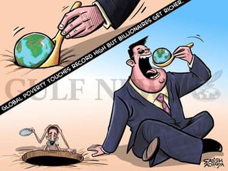 Cartoon from Satish: Global poverty soars as incomes of world’s billionaires hit new highs