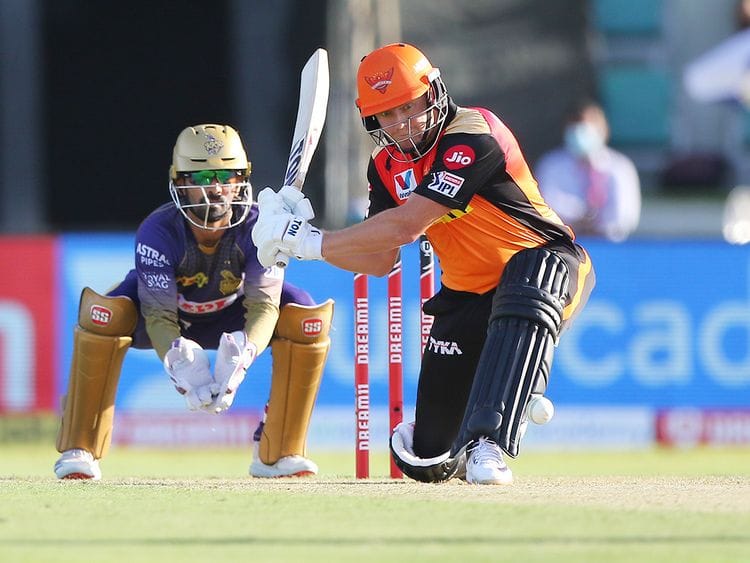 Jonny Bairstow of Sunrisers Hyderabad plays a shot. 