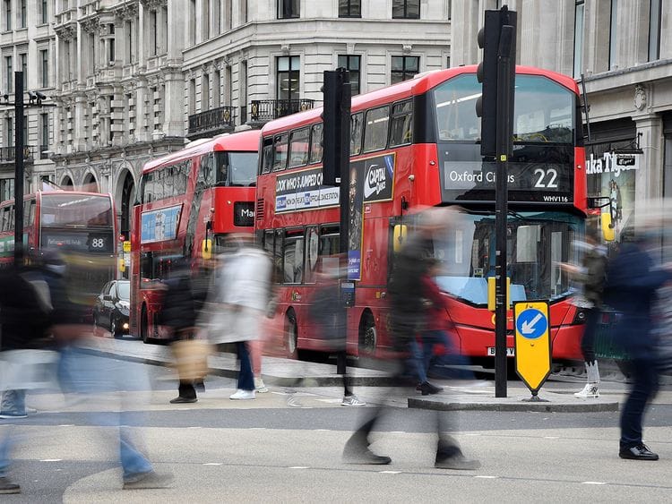 Stock London Britain UK economy people