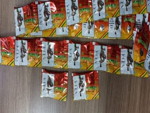 The paan packets that were seized