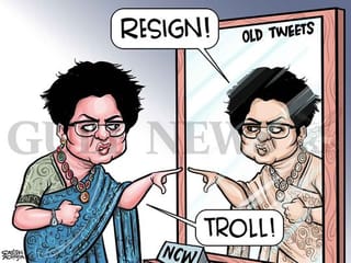 Cartoon from Satish: Rekha Sharma under fire in India for hate tweets