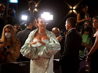 Celebrities walk the red carpet at the opening day of El Ghouna Film Festival in Egypt