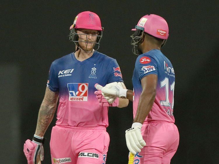Ben Stokes (left) and Sanju Samson 