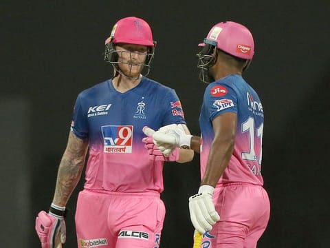 Sanju Samson (right) will be leading Rajasthan Royals while the team management has retained the England trio of Ben Stokes, Jos Buttler and Jofra Archer.