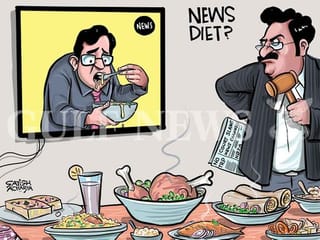 Cartoon from Satish: Court slams TV channels in India