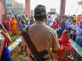 In Pictures: Millions queue to vote as Bihar state elections gets underway