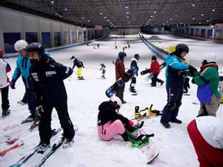 Photos: Budding skiers hit indoor slopes ahead of China's 2022 Winter Olympics 
