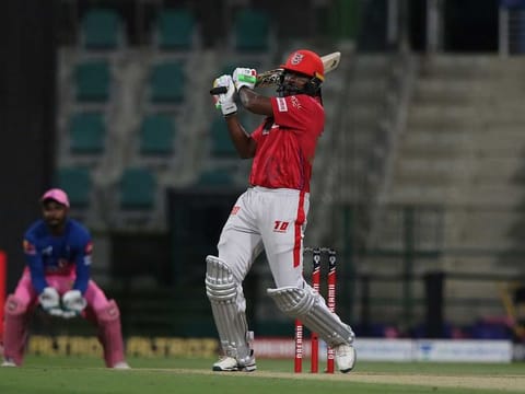 Chris Gayle in flow for Kings XI Punjab during the IPL 2020, held in the UAE between September and November.