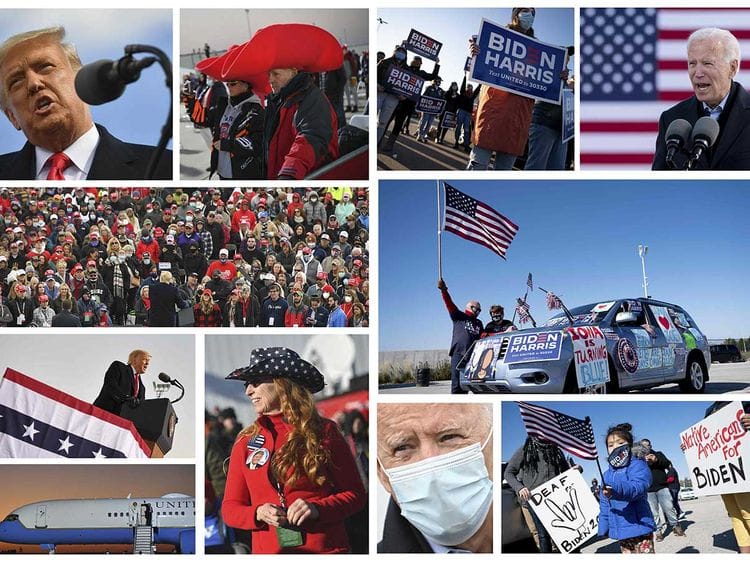 Trump Biden campaign US president election