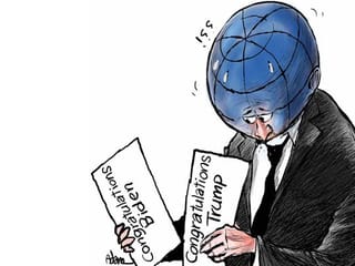 Cartoon: Election Day ends with uncertainty in America
