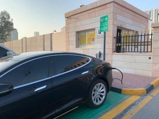 This UAE police station provides unique service to charge electric vehicles