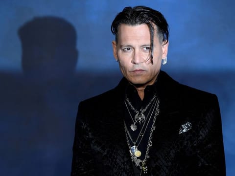 Actor Johnny Depp attends the British premiere of 'Fantastic Beasts: The Crimes of Grindelwald' movie in London, Britain, November 13, 2018.