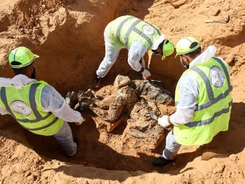 Photos: Seventeen bodies unearthed in Libyan mass graves
