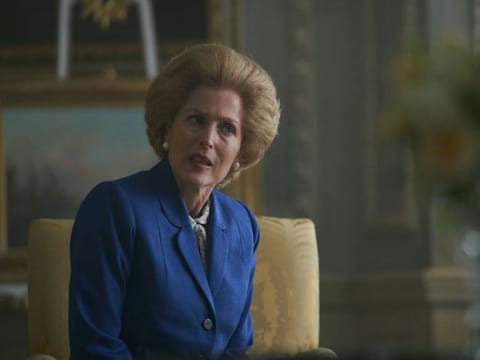 Gillian Anderson as Margaret Thatcher in 'The Crown'.