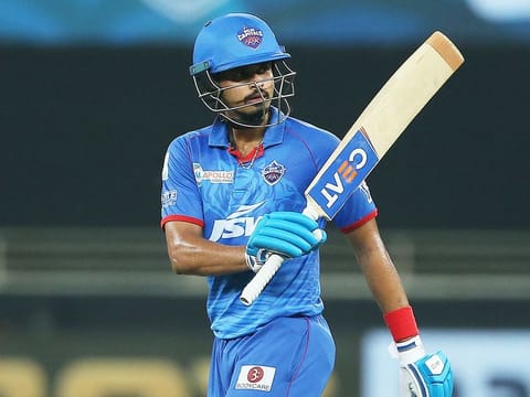 Shreyas Iyer as captain of Delhi Capitals during IPL 2020 in the UAE.