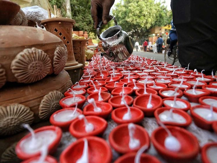 Diyas Diwali Delhi