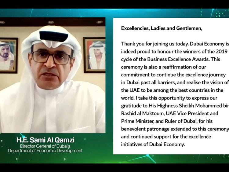 Sami Al Qamzi, Director General of Dubai Economy, t