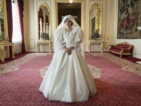 Emma Corrin as Princess Diana in 'The Crown'.