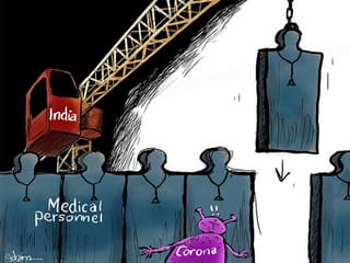 Cartoon: India calls for back-up in COVID-19 fight