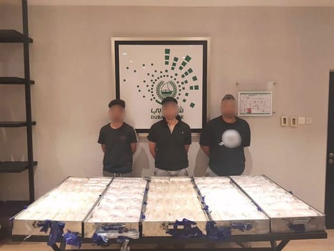 The suspects with the drug haul.