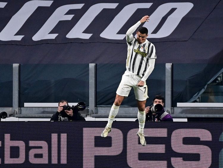 Ronaldo scored twice against Cagliari