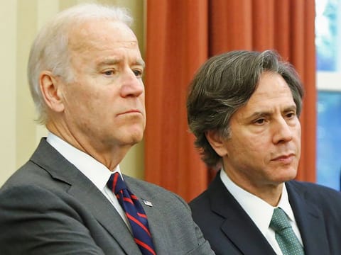 [File picture] Joe Biden and Antony Blinken in 2013.