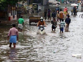Pictures: Water logging in parts of Chennai ahead of Cyclone Nivar's landfall