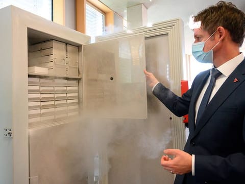 Peter Wimmer, vice president of Binder, producer of special ultra-low temperature freezers, is seen in the company's factory in Germany. Although Ford hasn't divulged details of the brand of freezers it is buying, it will be similar to the Binder freezers that are capable of maintaining temperatures as low as -80 degrees Celcius.
