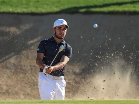 The UAE's No 1 golfer Ahmed Skaik is in joint second after the third round of the Arab Golf Championship in Cairo on Tuesday.