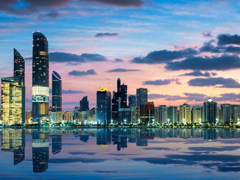 Abu Dhabi skyline.