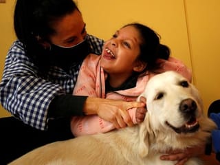 Wagging tails: Therapy dog cheers Spanish special-needs kids during COVID-19