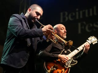 Photos: Renowned trumpeter brings life to battered Beirut 