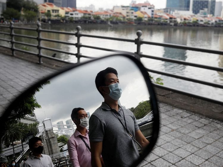 People wearing face masks
