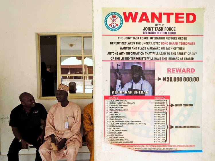 Boko Haram leader Abubakar Shekau Poster Nigeria