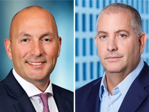Mohieddine Kronfol, CIO - Global Sukuk and MENA FI, Franklin Templeton and Avraham Ortal, CEO of Leumi Partners who attended a panel discussion on Financing business growth at the UAE-Israel Business Leaders Summit.