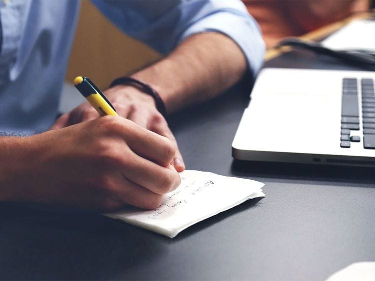 Man writing