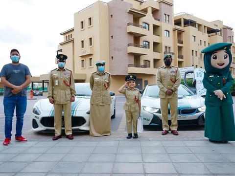 Dubai Police helped the six-year-old boy overcome his fear of policemen.