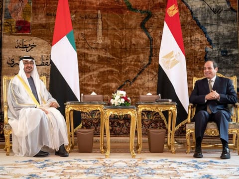 Sheikh Mohamed Bin Zayed and President Sissi discussed a number of issues of common interests, with a focus on efforts to achieve peace and stability in the region.