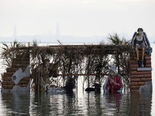 In pictures: Floating nativity brings Christmas to Venice lagoon