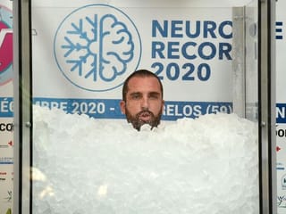 French 'Ice man' sets new world record in freezing glass cabin