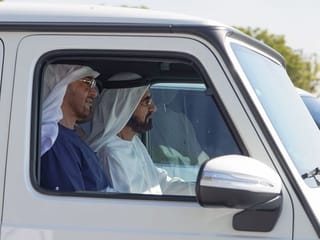 Photos: Mohammed Bin Rashid, Mohamed Bin Zayed visit Al Marmoom Lakes in Dubai
