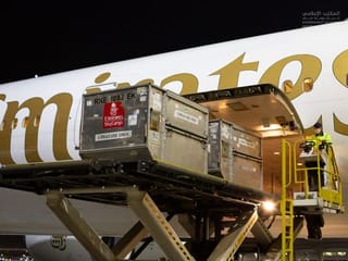 In pictures: Pfizer COVID-19 vaccine arrives in Dubai on Emirates flight
