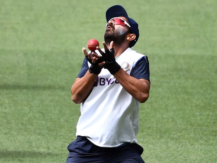 India's Ajiknya Rahane diring training in Melbourne