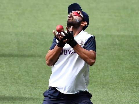 India's Ajiknya Rahane during training in Melbourne