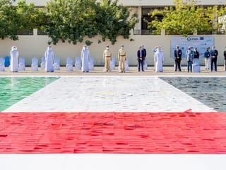 Look: World record-breaking UAE flag made with mosaic cards
