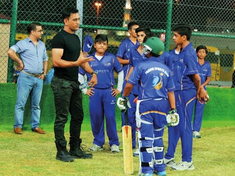 Mahendra Singh Dhoni at the launch of his academy in Dubai two years back.